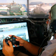 An Elbit Systems employee operates systems of the Carmel project, a new combat vehicle, in Elkayim in northern Israel on August 4, 2019.